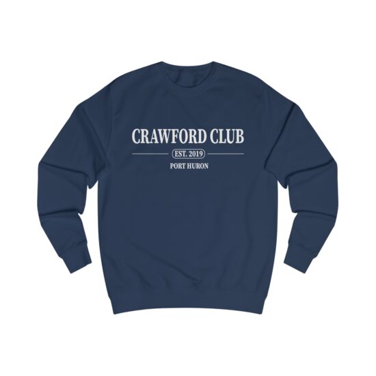 Navy crewneck sweatshirt with 