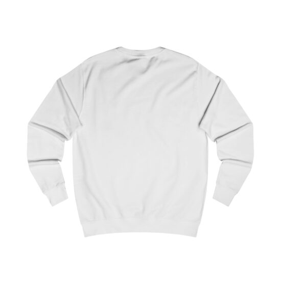 Back view of a White sweatshirt with 